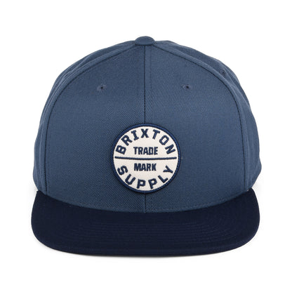 Gorra Snapback Oath III de Brixton - Azul Marino Lavado-Verde Azulado