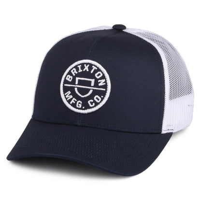 Gorra Trucker Crest NetPlus MP de Brixton - Azul Marino-Blanco
