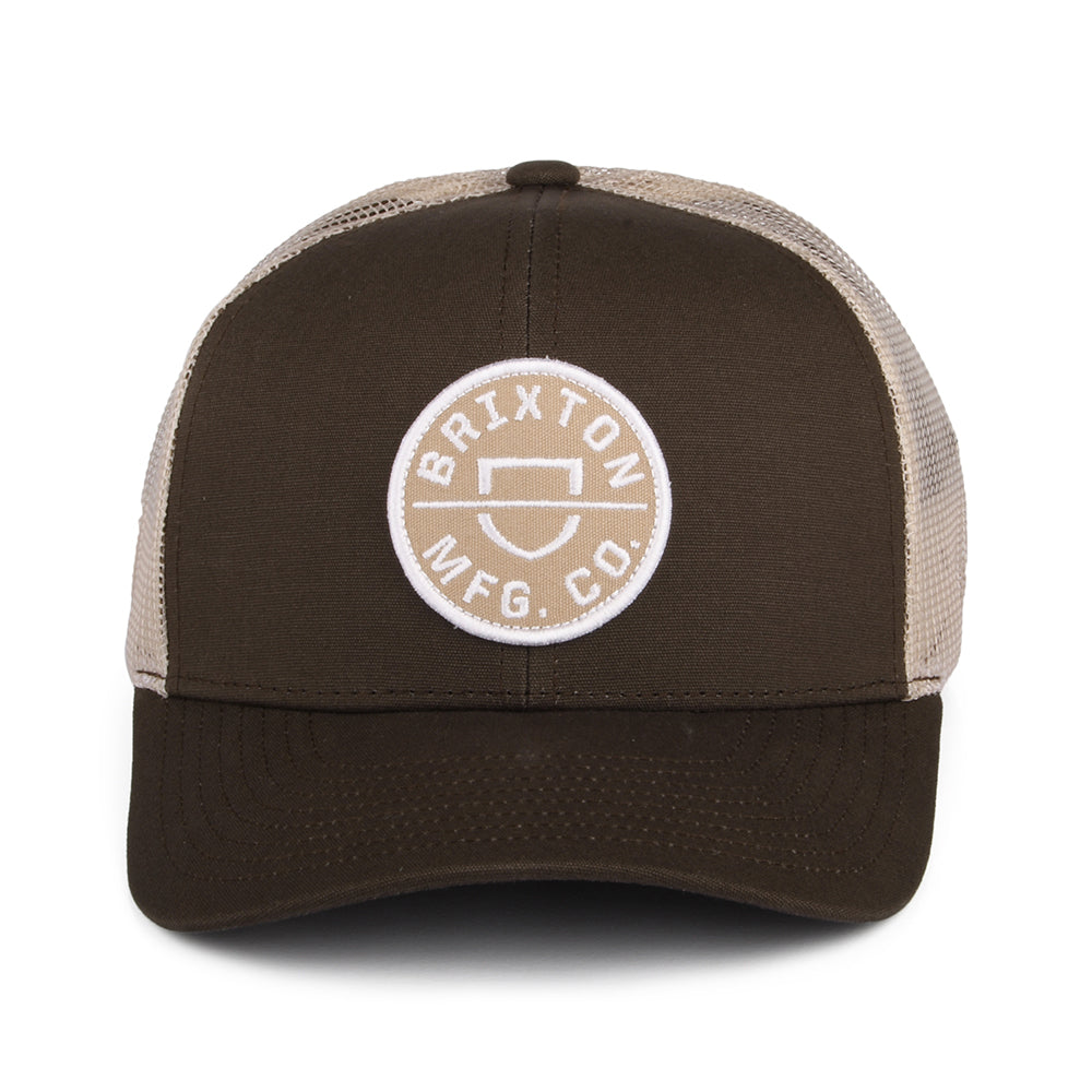 Gorra Trucker Crest NetPlus MP de Brixton - Marrón Claro-Arena