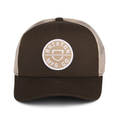 Gorra Trucker Crest NetPlus MP de Brixton - Marrón Claro-Arena