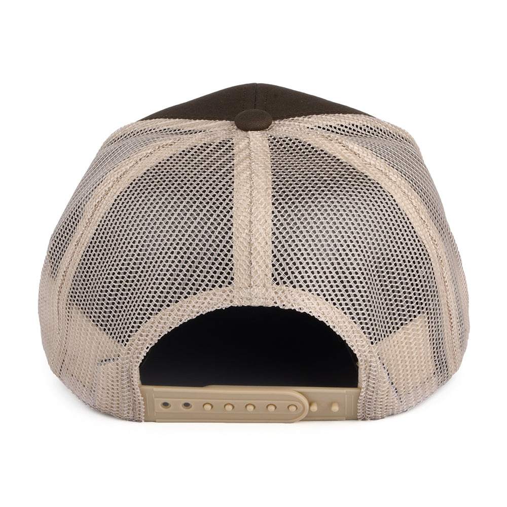 Gorra Trucker Crest NetPlus MP de Brixton - Marrón Claro-Arena