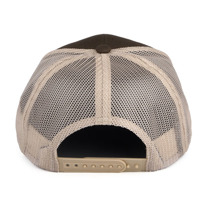 Gorra Trucker Crest NetPlus MP de Brixton - Marrón Claro-Arena