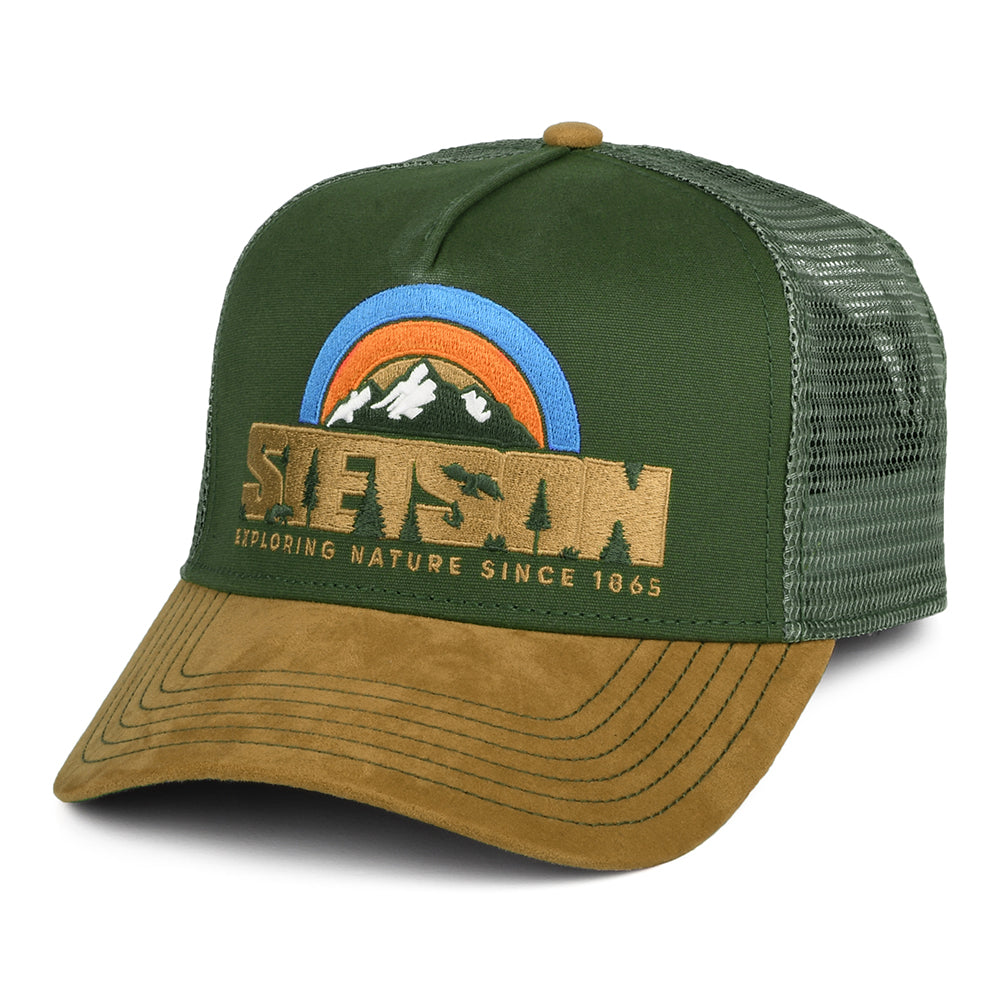Gorra Trucker Hiking de Stetson - Verde Oliva