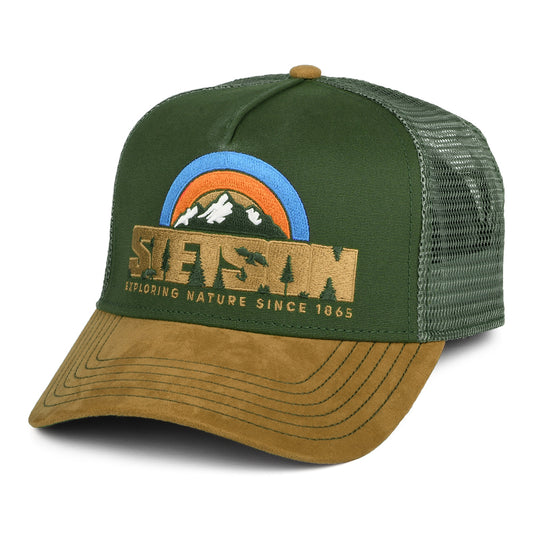 Gorra Trucker Hiking de Stetson - Verde Oliva