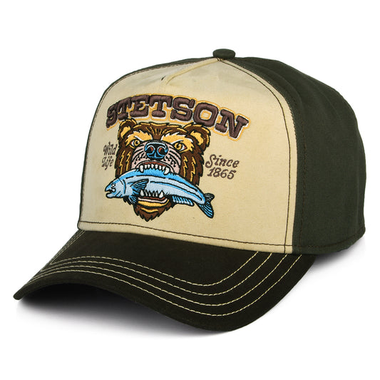 Gorra Snapback Wild Life de Stetson - Beige-Verde Oliva-Marrón