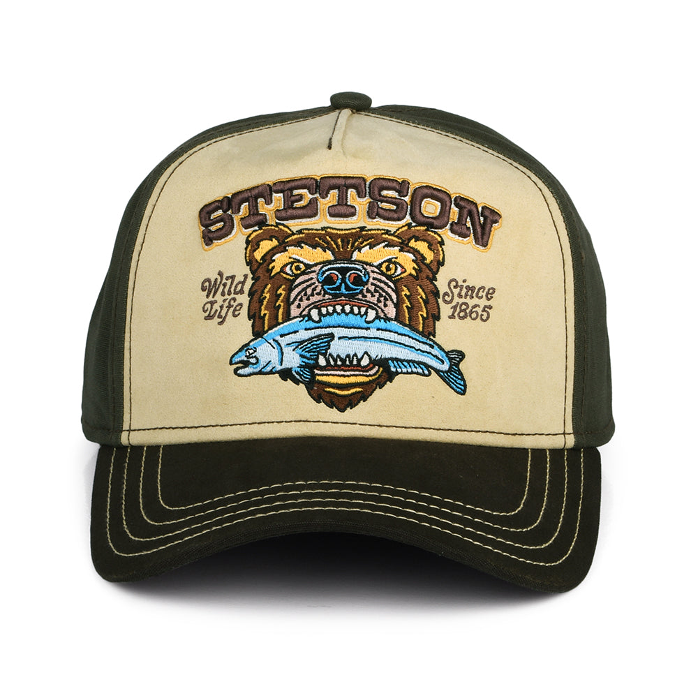 Gorra Snapback Wild Life de Stetson - Beige-Verde Oliva-Marrón
