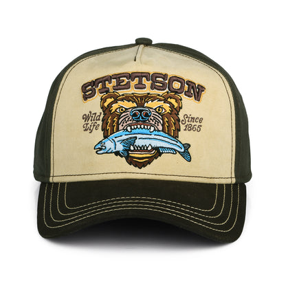 Gorra Snapback Wild Life de Stetson - Beige-Verde Oliva-Marrón