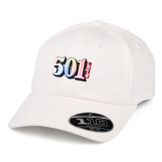 Gorra de béisbol mujeres 501 Flexfit con etiqueta lisa de Levi's - Crema