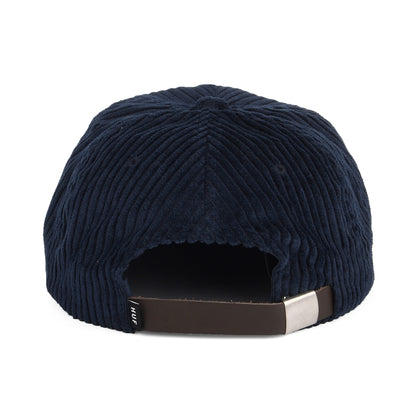 Gorra de béisbol Box Logo visera plana de pana de HUF - Azul Marino