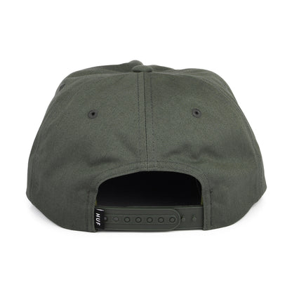 Gorra Snapback Triple Triangle Unstructured de HUF - Verde Oliva