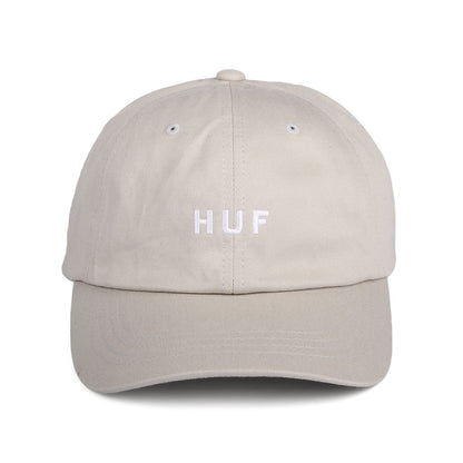 Gorra de béisbol Original Logo visera curvada de algodón de HUF - Crema