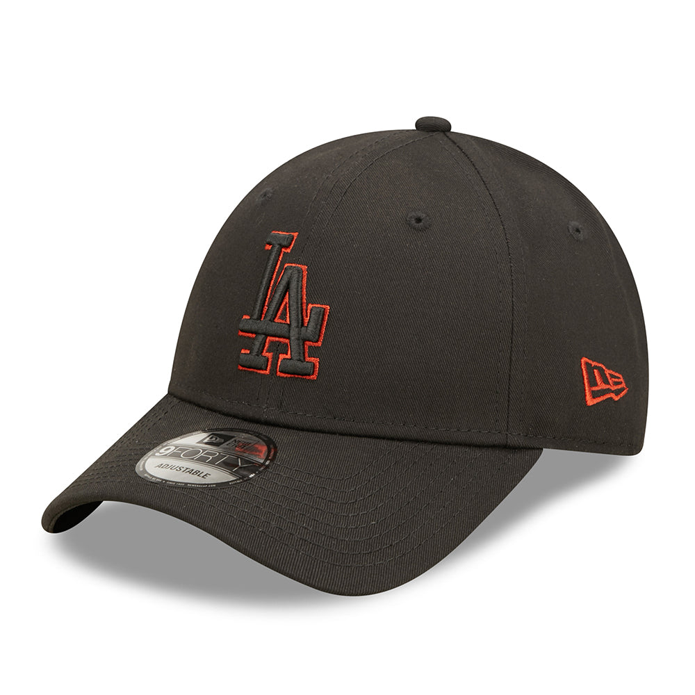 Gorra de béisbol 9FORTY MLB Team Outline L.A. Dodgers de New Era - Negro-Rojo