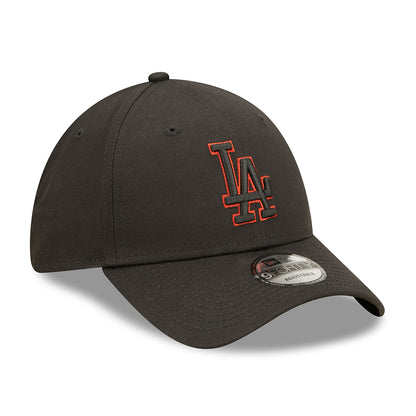Gorra de béisbol 9FORTY MLB Team Outline L.A. Dodgers de New Era - Negro-Rojo