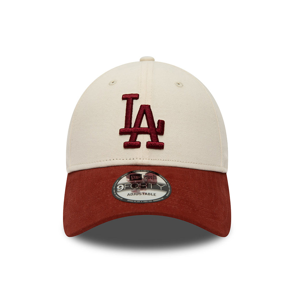 Gorra de béisbol 9FORTY MLB L.A. Dodgers de New Era - Crema-Rojo Cardenal