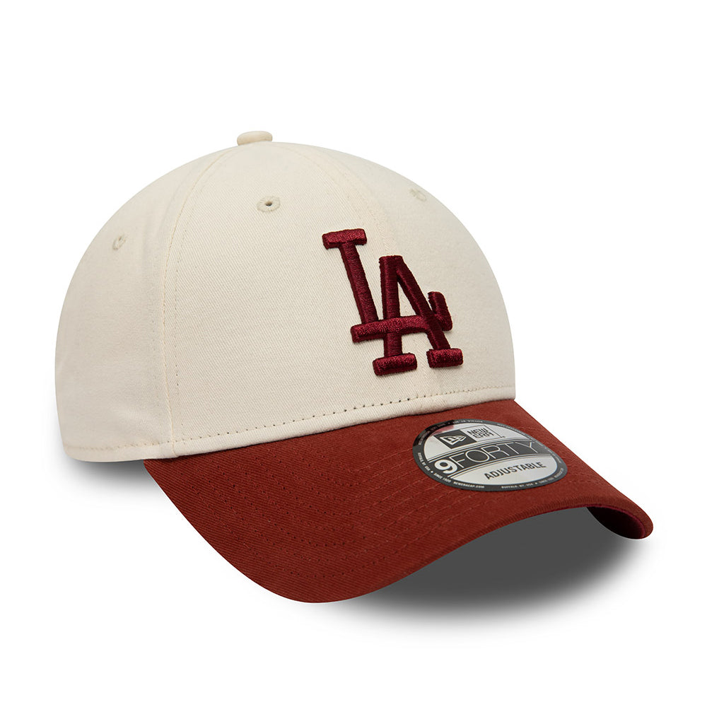 Gorra de béisbol 9FORTY MLB L.A. Dodgers de New Era - Crema-Rojo Cardenal