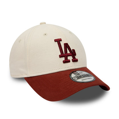 Gorra de béisbol 9FORTY MLB L.A. Dodgers de New Era - Crema-Rojo Cardenal