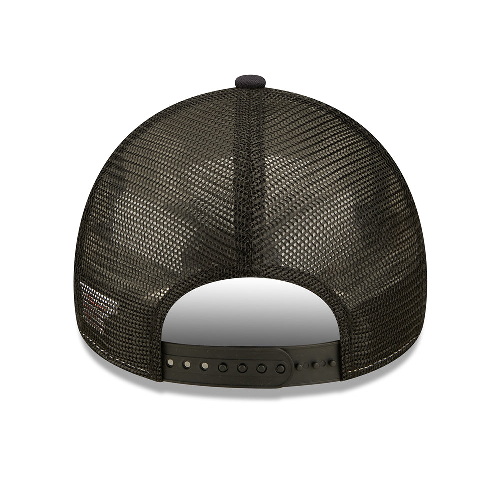 Gorra Trucker 9FORTY Repreve US State Wordmark New York de New Era - Negro-Blanco