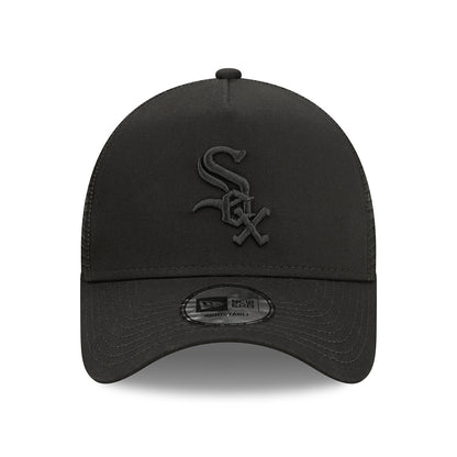 Gorra Trucker 9FORTY A-Frame MLB Tonal Mesh Chicago White Sox de New Era - Negro sobre Negro