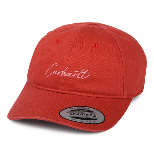 Gorra de béisbol Delray de sarga de algodón de Carhartt WIP - Rojo Lavado