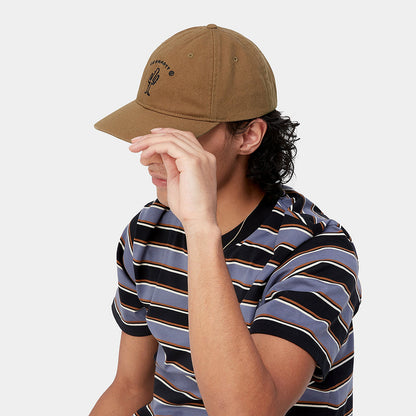 Gorra de béisbol New Frontier Cactus de algodón de Carhartt WIP - Marrón-Negro