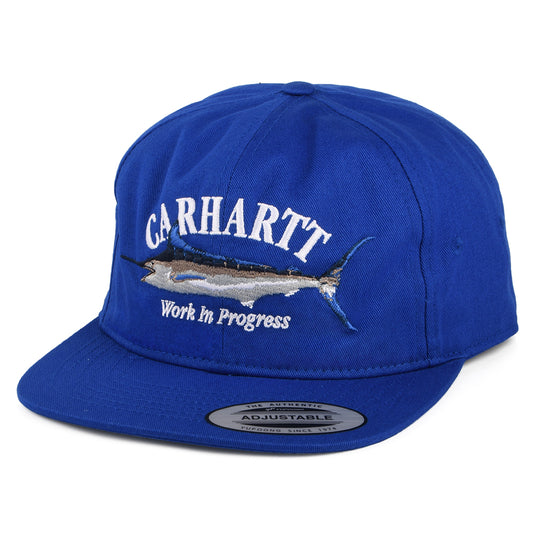 Gorra de béisbol Marlin visera plana de sarga de algodón de Carhartt WIP - Azul