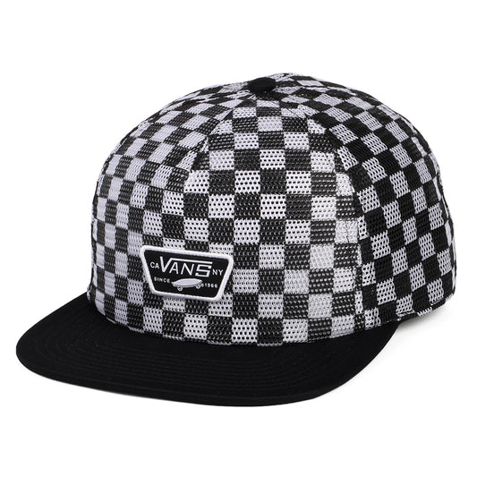 Gorra Trucker Full Patch Malla a cuadros de Vans - Negro-Blanco