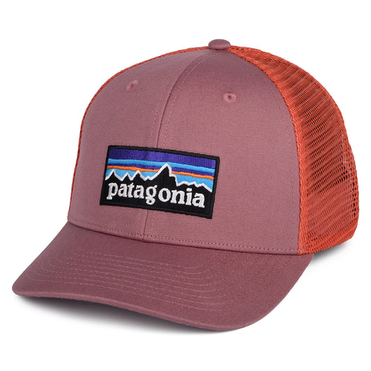 Gorra Trucker P-6 Logo de algodón orgánico de Patagonia - Malva- Coral