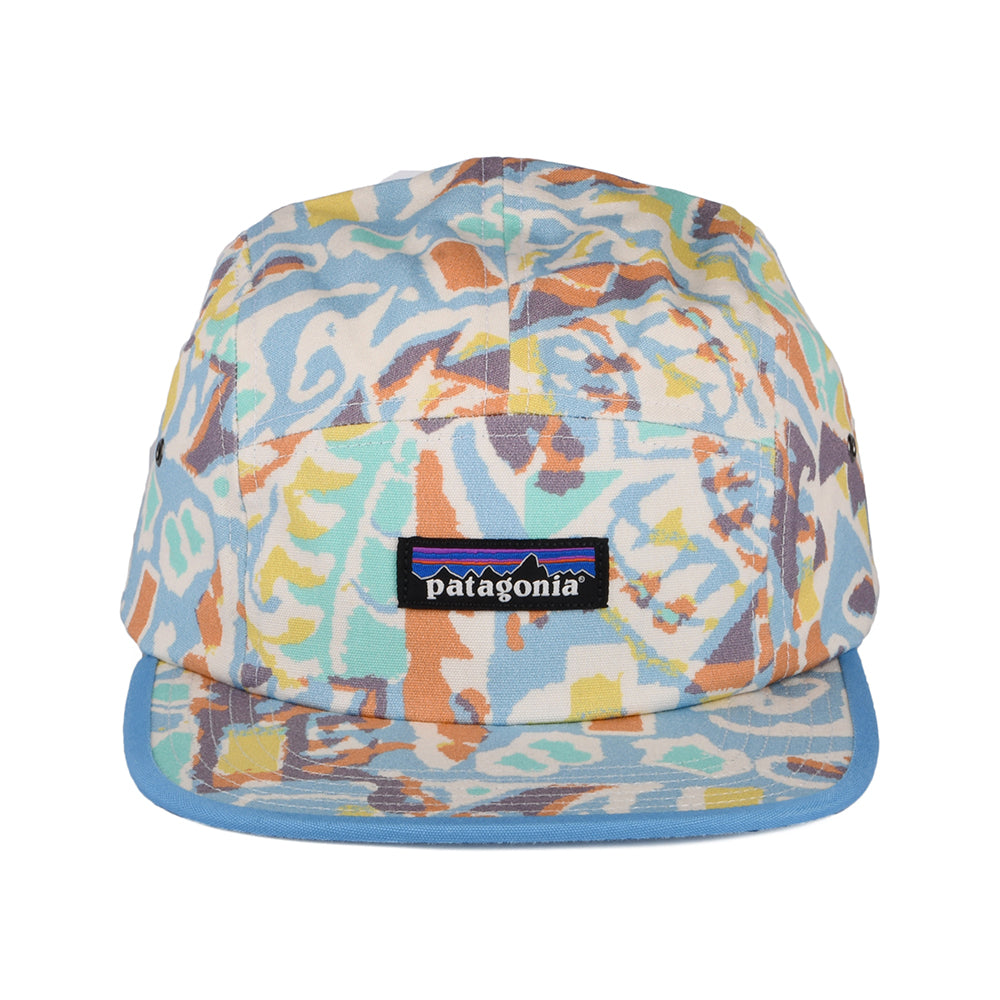 Gorra 5 paneles P-6 Label Thriving Planet Maclure de algodón orgánico de Patagonia - Azul Medio-Multi