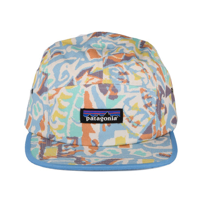 Gorra 5 paneles P-6 Label Thriving Planet Maclure de algodón orgánico de Patagonia - Azul Medio-Multi
