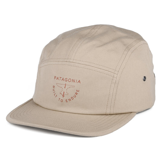 Gorra 5 paneles unisex Forge Mark Crest Maclure de algodón orgánico de Patagonia - Beige Arena