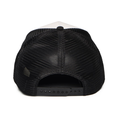 Gorra Trucker King Lion de Goorin - Blanco-Negro