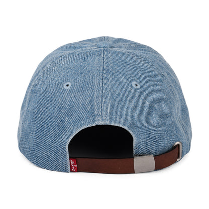 Gorra de béisbol Essential de tejido vaquero de Levi's - Azul Claro