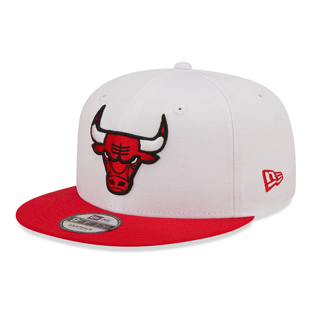 Gorra Snapback 9FIFTY NBA White Crown Team Chicago Bulls de New Era - Blanco-Rojo