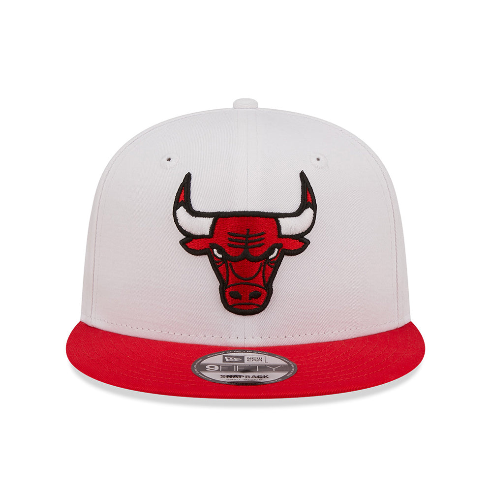 Gorra Snapback 9FIFTY NBA White Crown Team Chicago Bulls de New Era - Blanco-Rojo