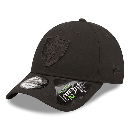 Gorra de béisbol 9FORTY NFL Repreve Monochrome Las Vegas Raiders de New Era - Negro
