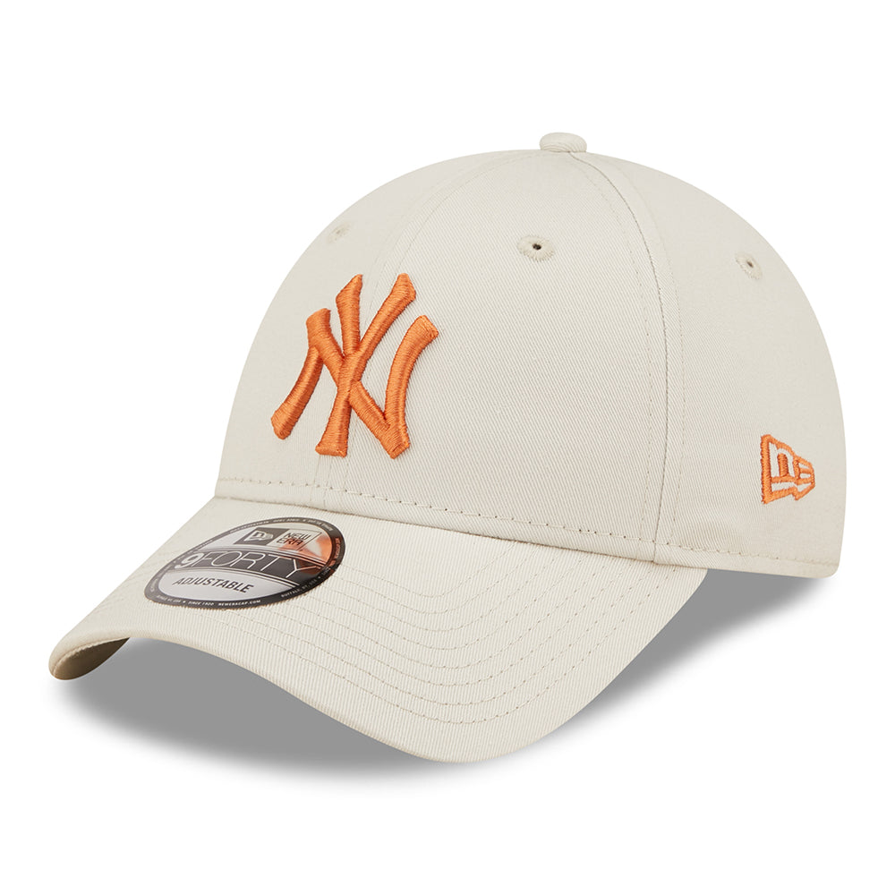 Gorra de béisbol 9FORTY MLB League Essential New York Yankees de New Era - Piedra-Ocre