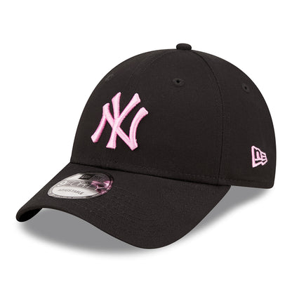 Gorra de béisbol 9FORTY MLB League Essential New York Yankees de New Era - Negro-Rosa Claro
