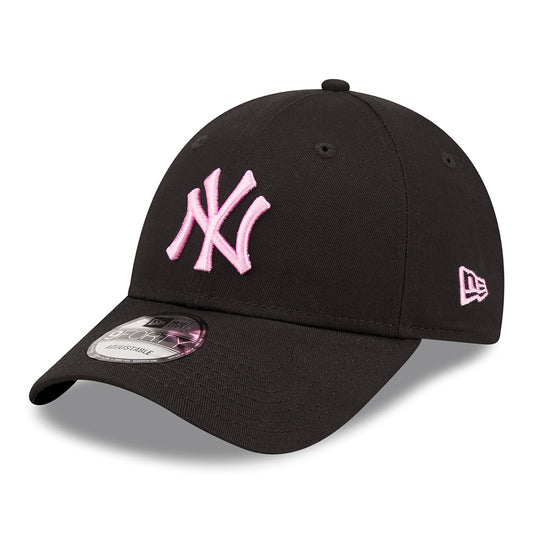 Gorra de béisbol 9FORTY MLB League Essential New York Yankees de New Era - Negro-Rosa Claro