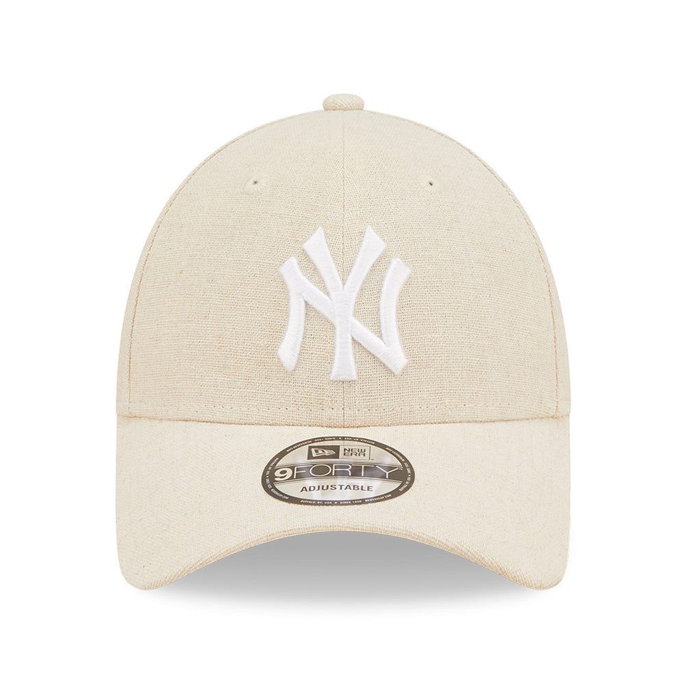 Gorra de béisbol 9FORTY MLB Linen New York Yankees de New Era - Piedra-Blanco