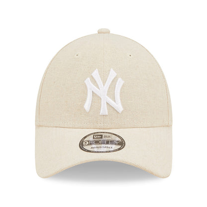 Gorra de béisbol 9FORTY MLB Linen New York Yankees de New Era - Piedra-Blanco