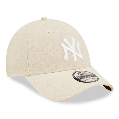 Gorra de béisbol 9FORTY MLB Linen New York Yankees de New Era - Piedra-Blanco