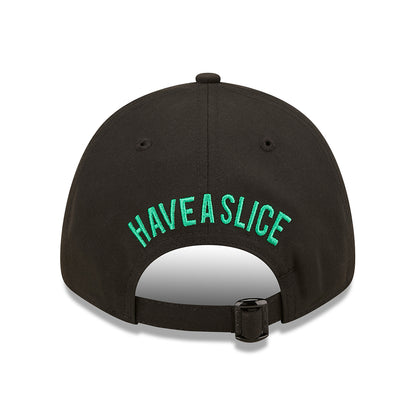 Gorra de béisbol 9FORTY Repreve NE Food Icon Pizza de New Era - Negro