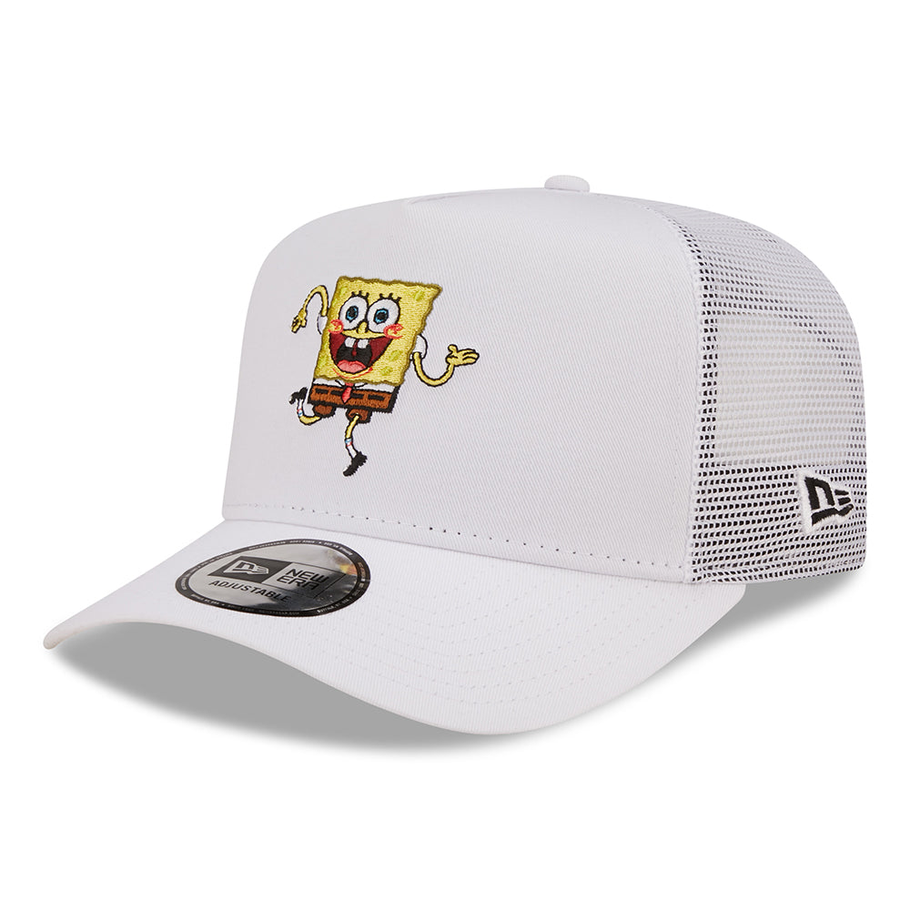 Gorra Trucker A-Frame Nickelodeon Bob Esponja Pantalones Cuadrados de New Era - Blanco