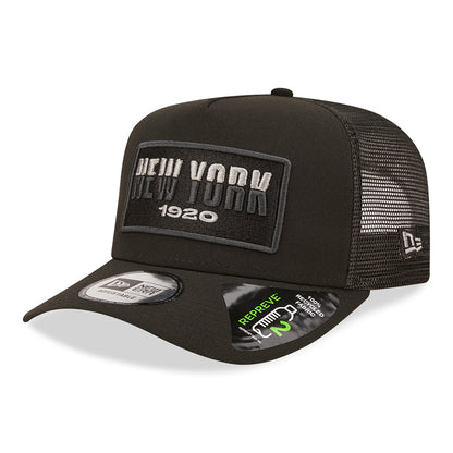Gorra Trucker A-Frame USA State New York de New Era - Negro