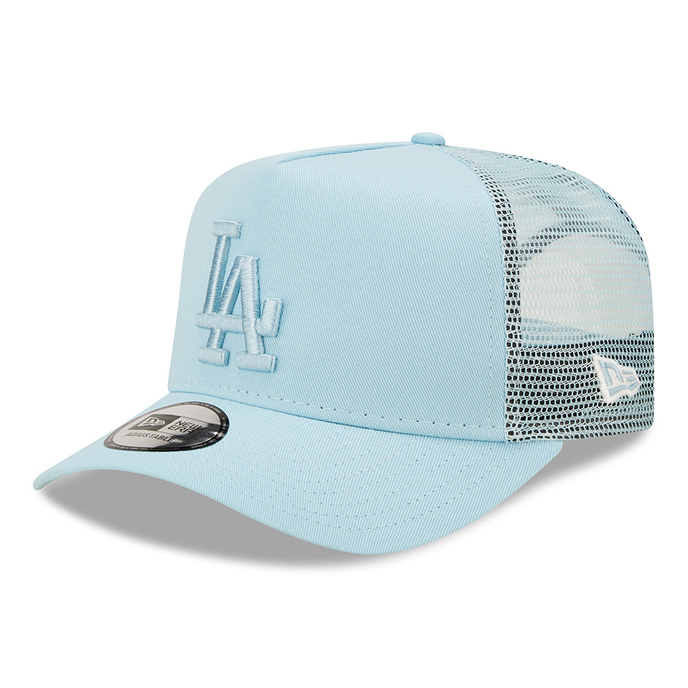 Gorra Trucker A-Frame MLB Tonal Mesh II L.A. Dodgers de New Era - Azul Claro