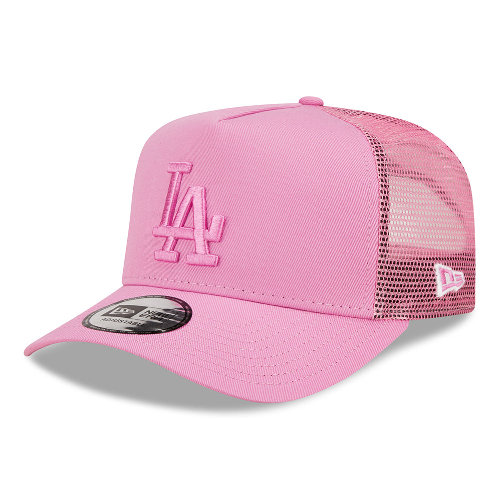 Gorra Trucker A-Frame MLB Tonal Mesh II L.A. Dodgers de New Era - Rosa