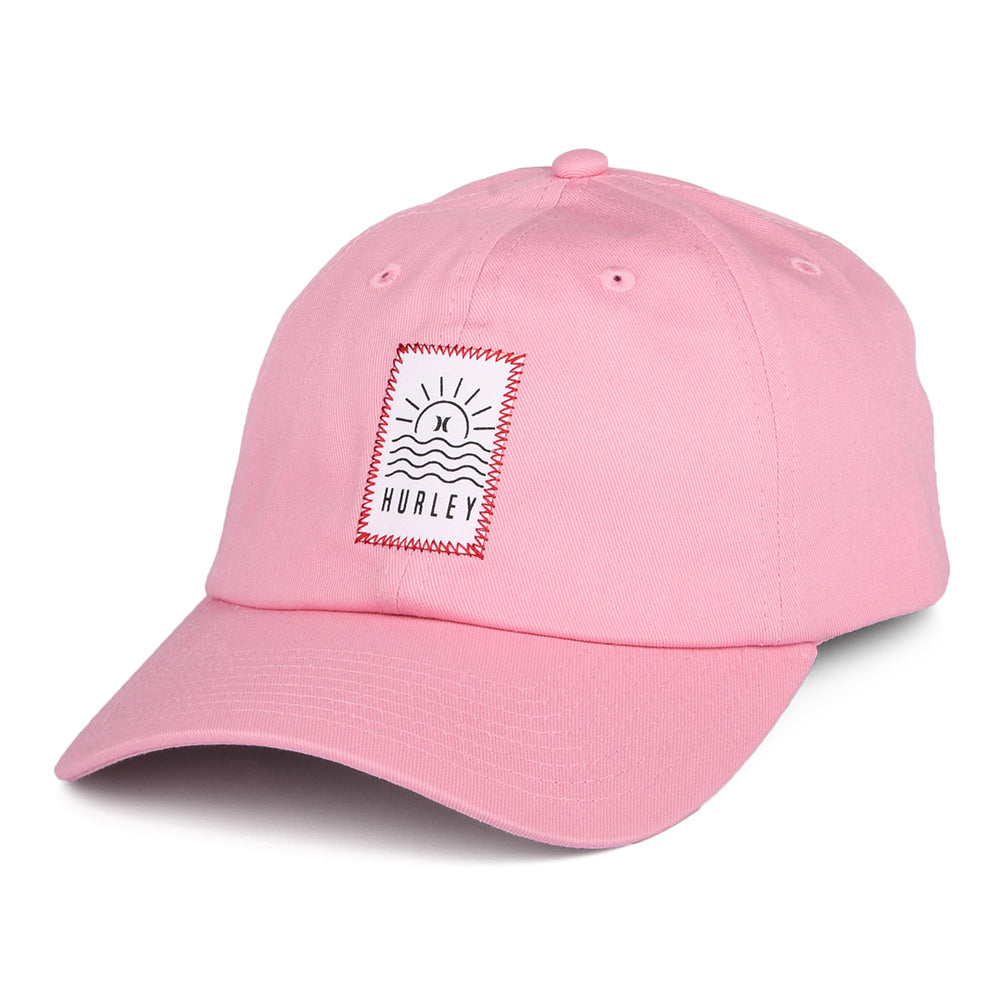 Gorra de béisbol Lazy Waves de algodón de Hurley - Rosa