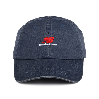 Gorra de béisbol NB Seasonal Classic de algodón lavado de New Balance - Indigo