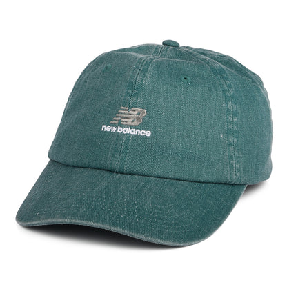 Gorra de béisbol NB Seasonal Classic de algodón lavado de New Balance - Verde Azulado