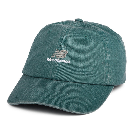 Gorra de béisbol NB Seasonal Classic de algodón lavado de New Balance - Verde Azulado